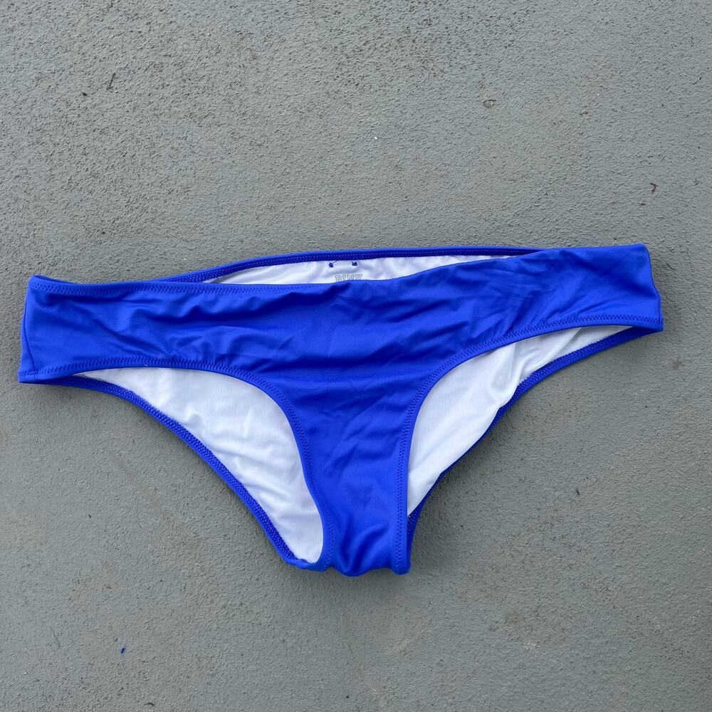 Victoria's Secret Pink royal blue low rise bikini bottoms size LARGE